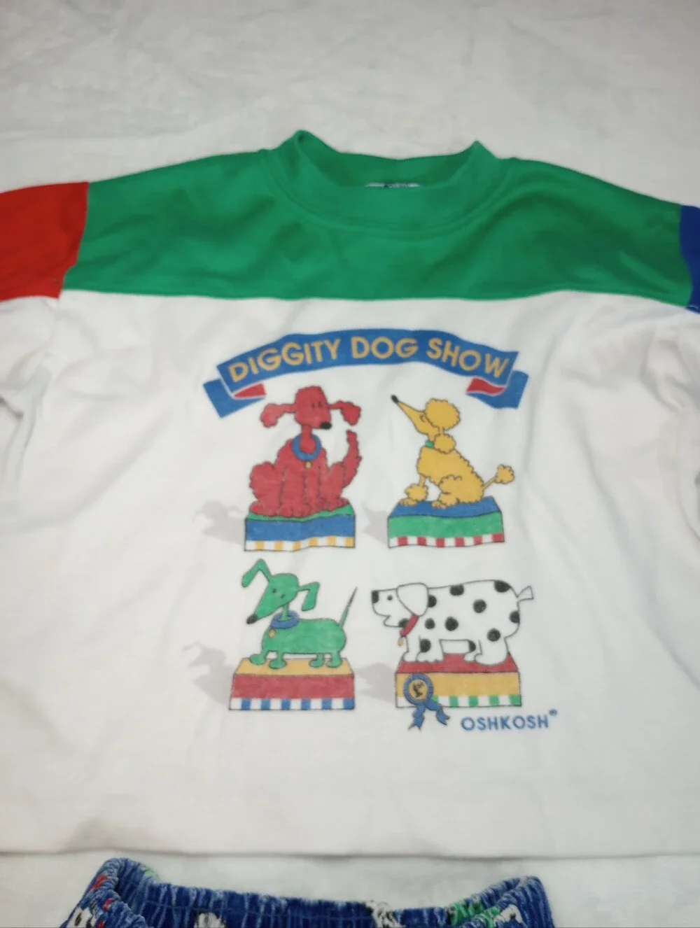 Oshkosh B'gosh Kennel Club Diggity Dog Show Outfit Corduroy Pants Retro 80s Vtg